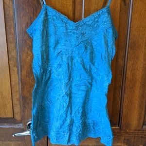 Teal lace Cami top. Med. Like new.